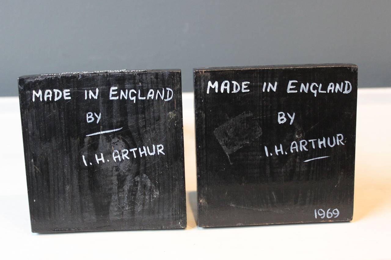 Metal Pair of Soldiers Signed I.H. Arthur, England, 20th Century