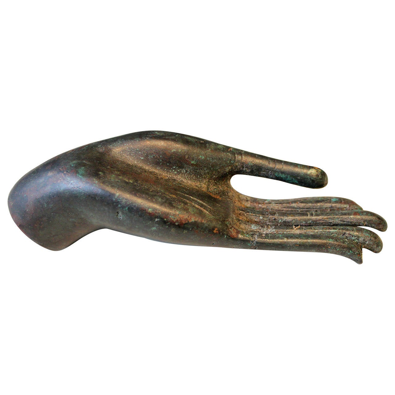 Bronze Asian Sculpture of a Buddha Hand, 19th Century or Earlier For Sale