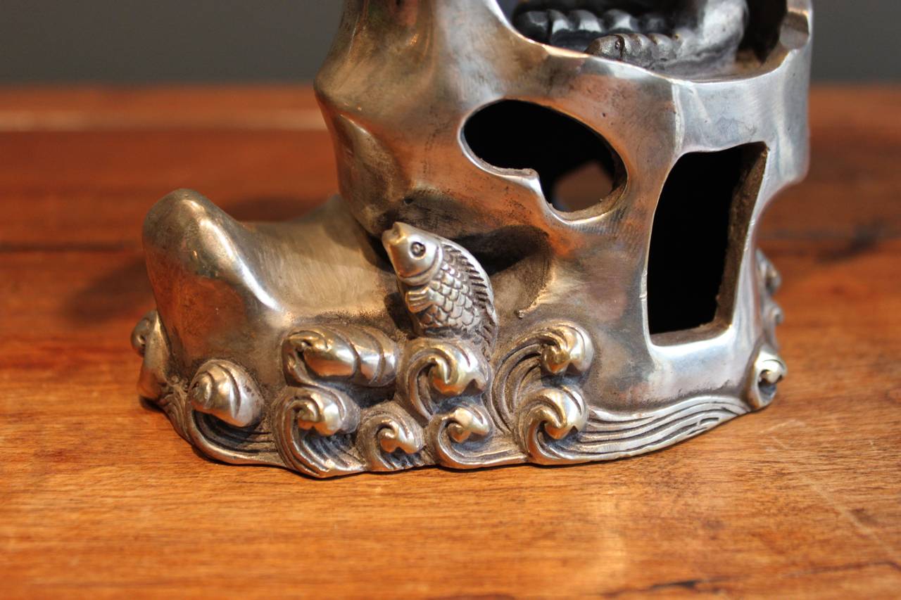 Silver Plated Chinese Duck, circa Late 19th Century