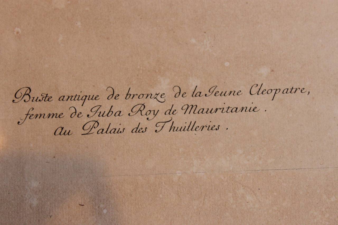 17th Century Copperplate Engravings of Roman Busts and Statutes, France, 1673 In Fair Condition In San Antonio, TX