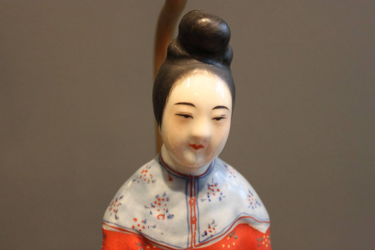 vintage chinese figurine lamps