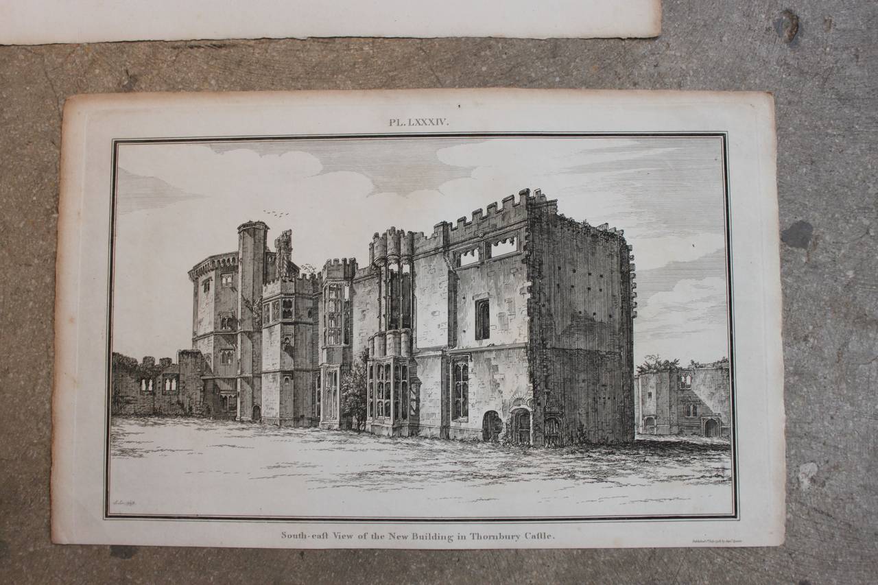 Set of 32 English Copperplate Engravings of Cathedrals, 18th Century In Fair Condition In San Antonio, TX