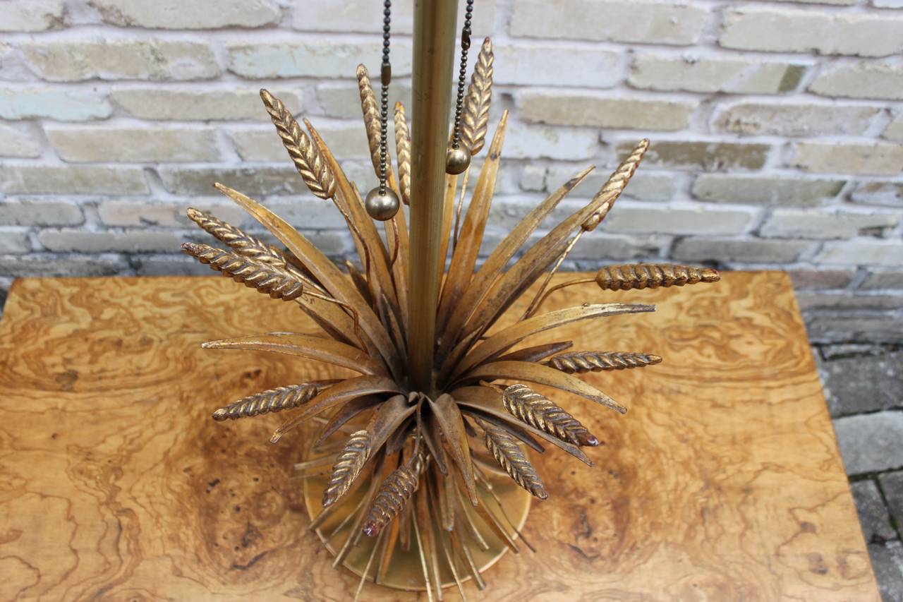 Gilt Metal Wheat Sheaf Lamp by The Marbro Lamp Company 2