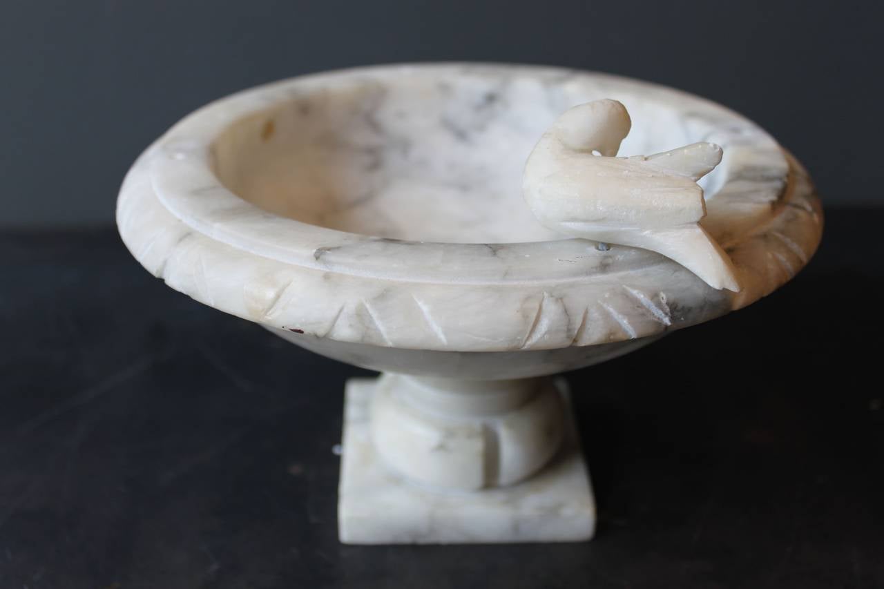 footed marble bowl