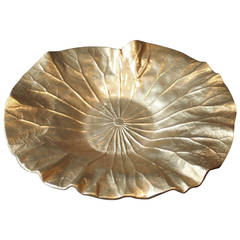 Lotus Leaf Decorative Brass Bowl