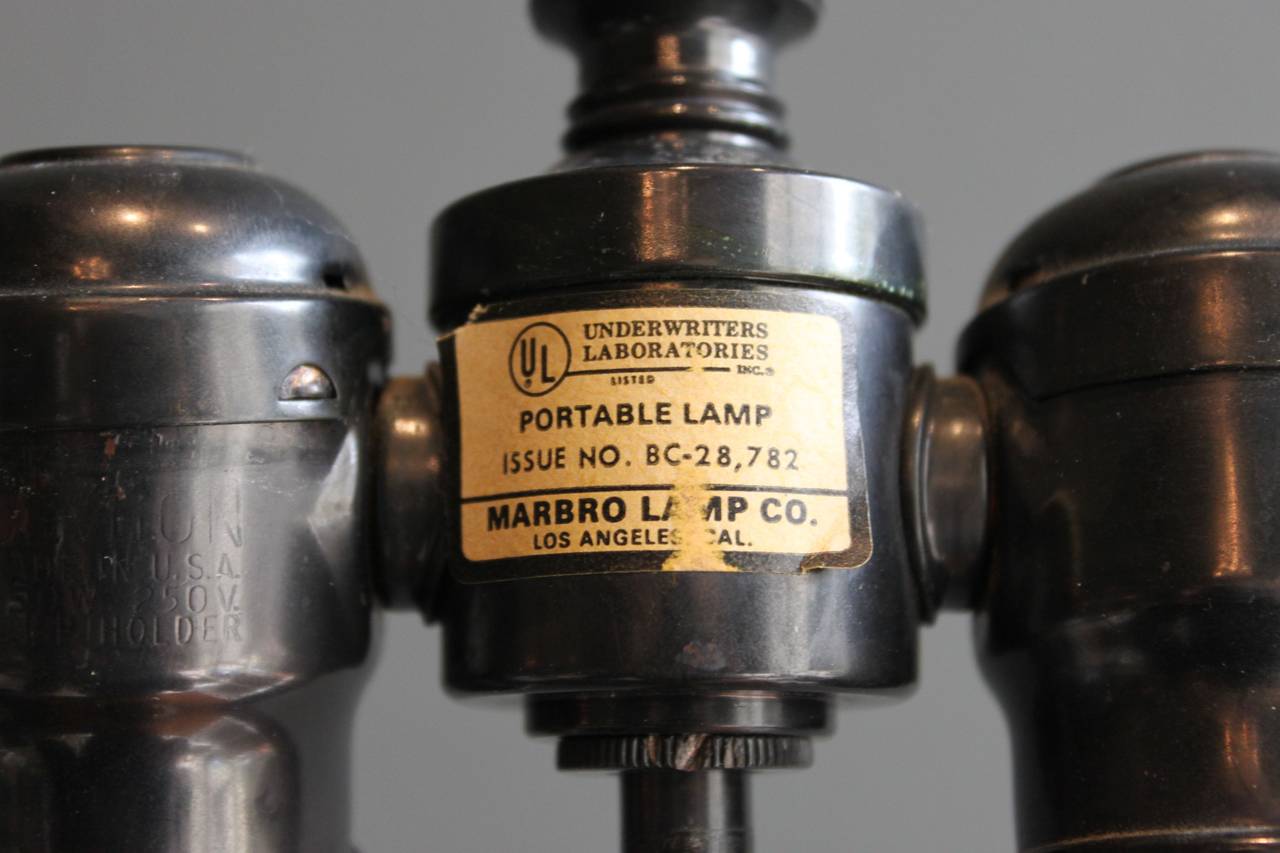 20th Century Pair of Marbro Censer Lamps with Foo Dogs and Elephant Handles
