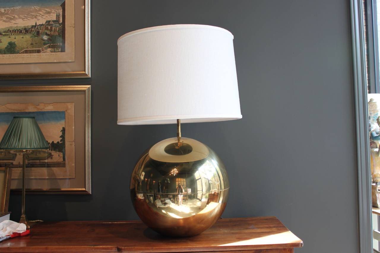 brass sphere lamp