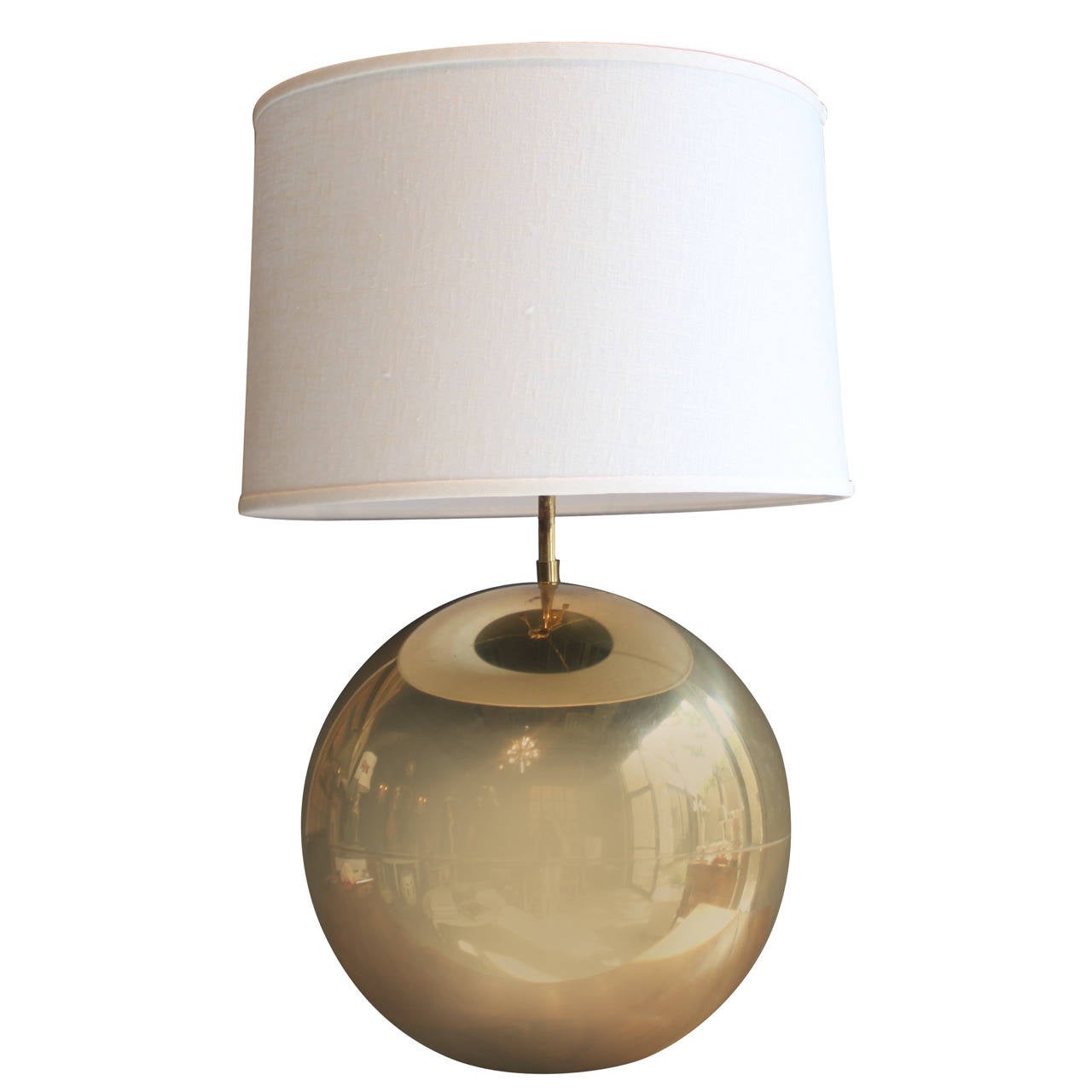 MidCentury Brass Sphere Karl Springer Table Lamp at 1stDibs brass