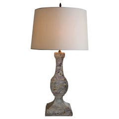 Exquisite and Rare English Marble Baluster Lamp, circa 1930