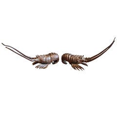 Pair of Bronze Lobsters, China, circa Early 20th Century 6
