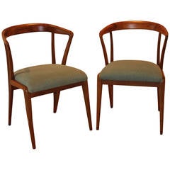 Pair of Midcentury Bertha Schaefer Side Chairs, circa 1950