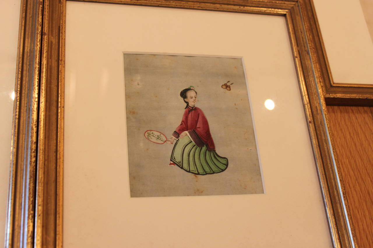 Collection of 18 Chinese Paintings on Rice Paper, 19th Century In Good Condition For Sale In San Antonio, TX