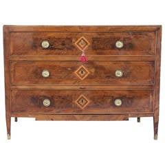 French Directoire Commode with Inlay Marquetry