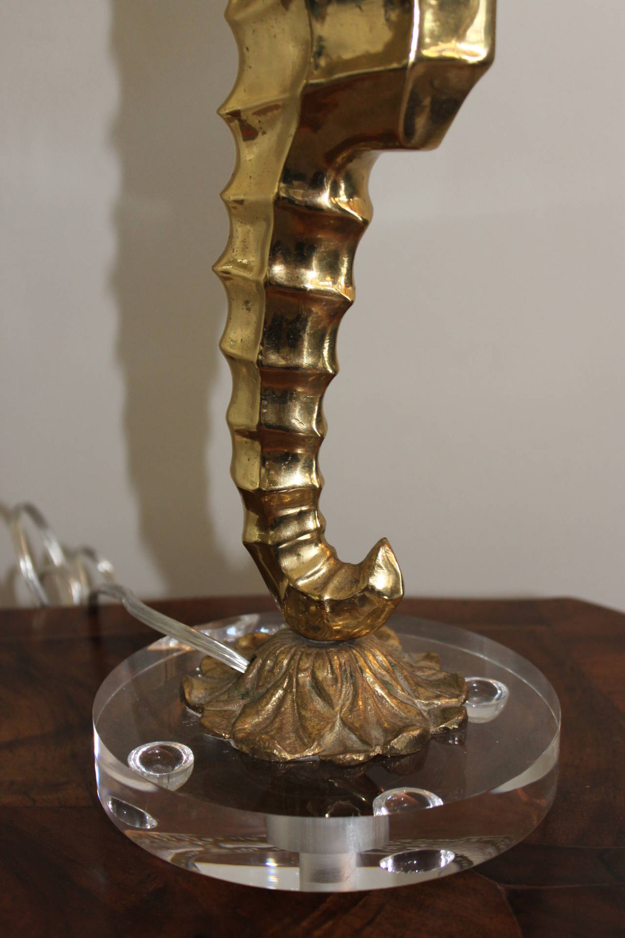 vintage seahorse lamp