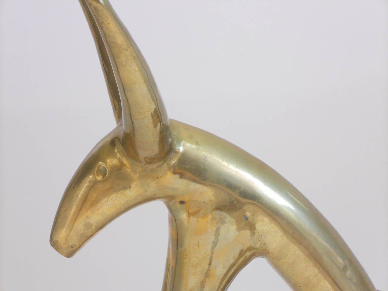 Stylized Brass Animal Sculpture Occasional Table, circa 1970 3