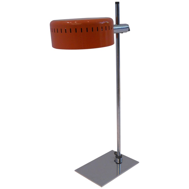 Orange And Chrome Marked Robert Sonneman Desk Lamp For At 1stdibs Chrome Marked Robert Sonneman Desk Lamp, Sonneman Desk Lamp