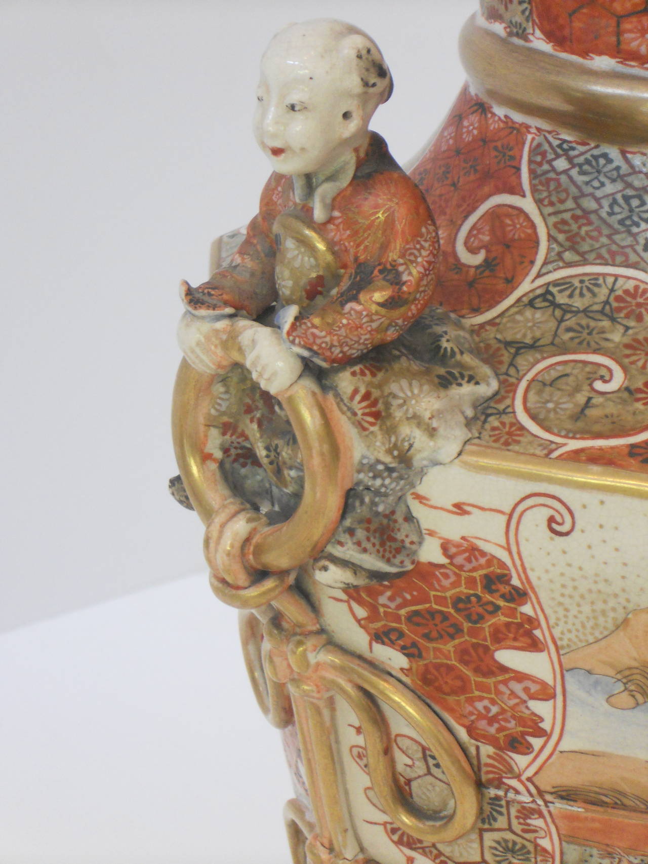 Japonisme 19th Century Satsuma Vase as a Lamp For Sale