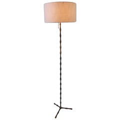 French Faux Bamboo Floor Lamp, 1950