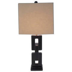 1970s Black Lamp with Interlocking Links