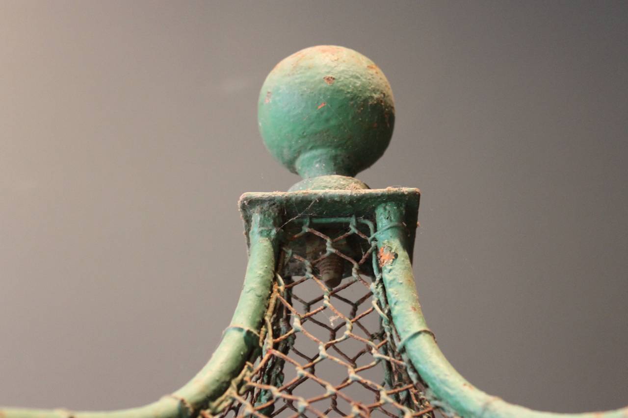 Monumental 19th Century French Green Painted Bird Cage 4
