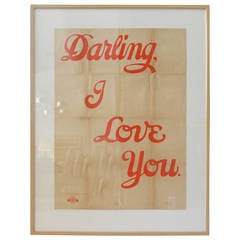 Delightful Framed Poster "Darling I Love You, " 1936