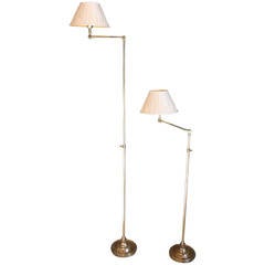 Pair of New Articulated Floor Lamps by Galerie des Lampes, Paris, France