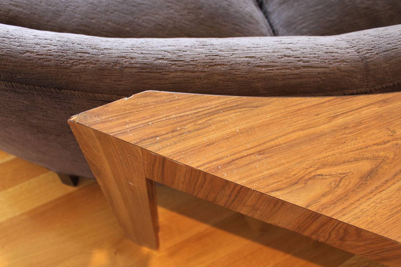 Harvey Probber Style Curved Sofa and Triangle Table 1