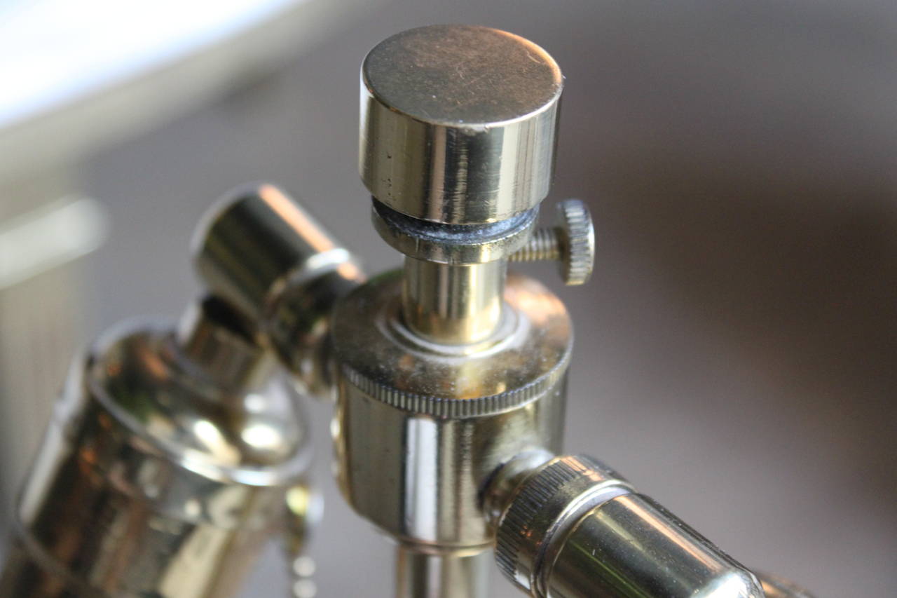 Mid-Century Messing Kugel Karl Springer Tischlampe 2