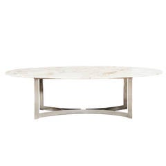 Oval Marble Top Dining Table