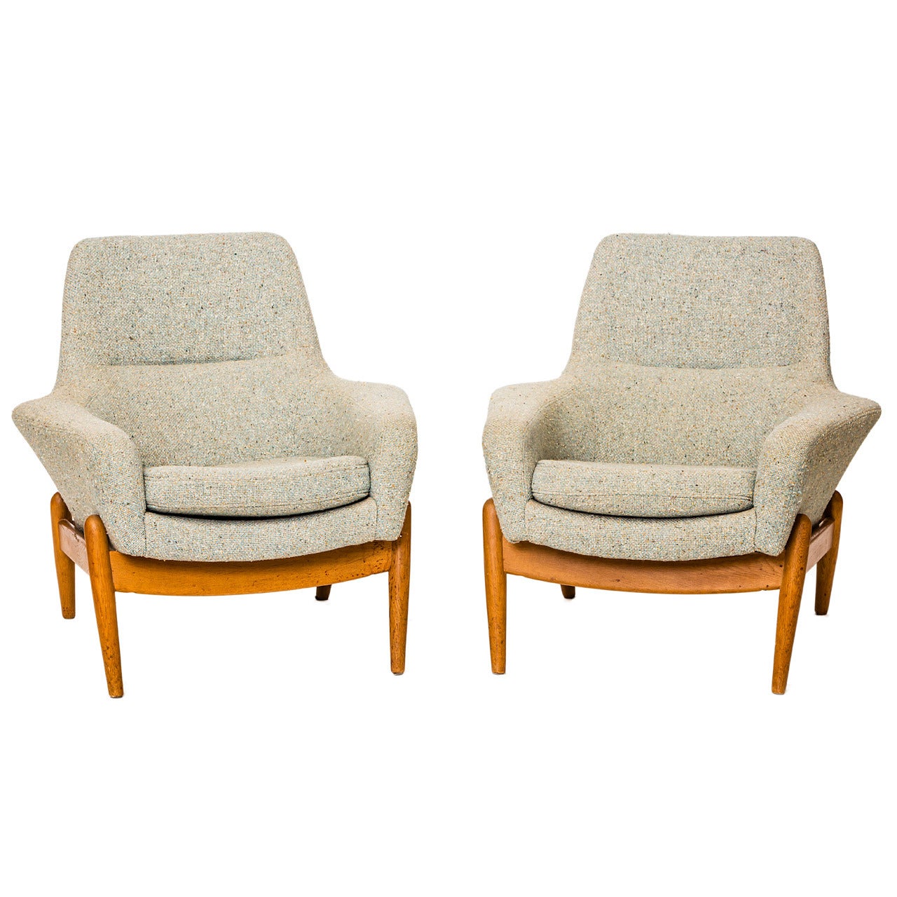 Pair of Armchairs by Ib Kofoed Larsen For Sale