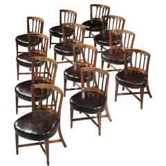 Set of 12 George III Library Chairs