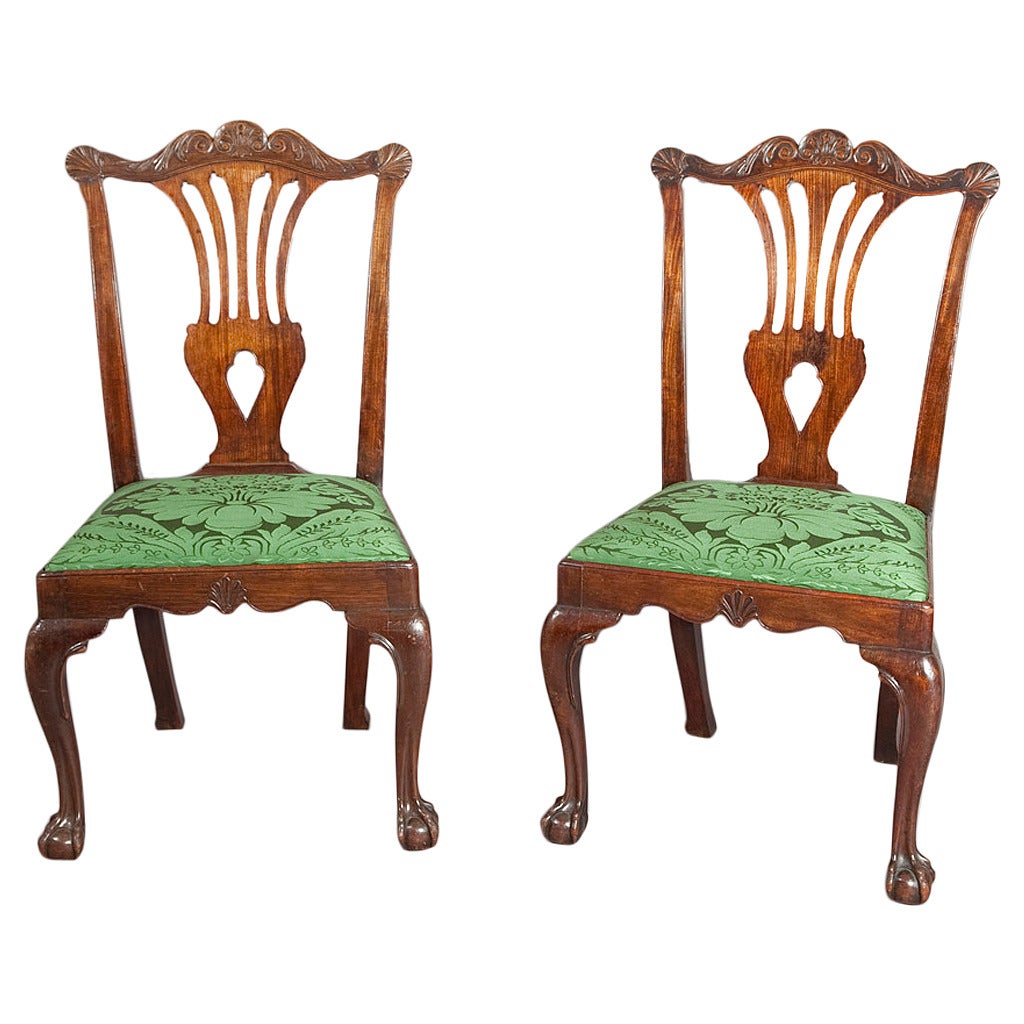 Pair of 18th Century Irish Side Chairs For Sale