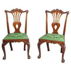 Pair of 18th Century Irish Side Chairs