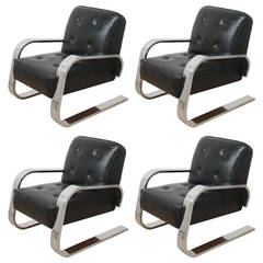 Lounge Club Chair with Leather