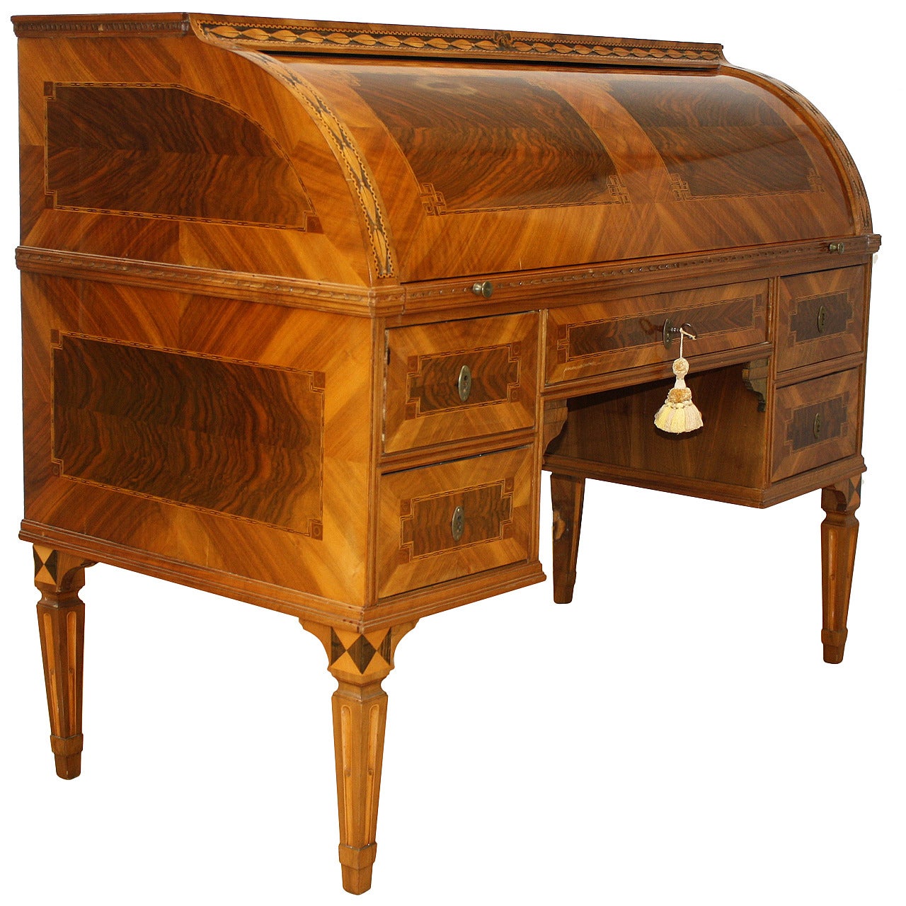 18th Century, Classicism Roll-Top Writing Desk For Sale