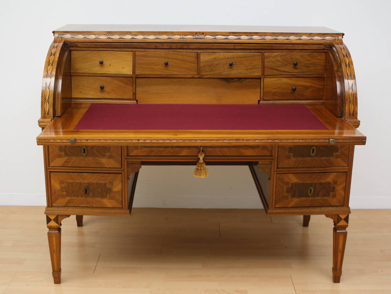18th Century Classicism Roll Top Writing Desk For At 1stdibs Louis Xvi 18th Century Classicism Roll Top Writing Desk For