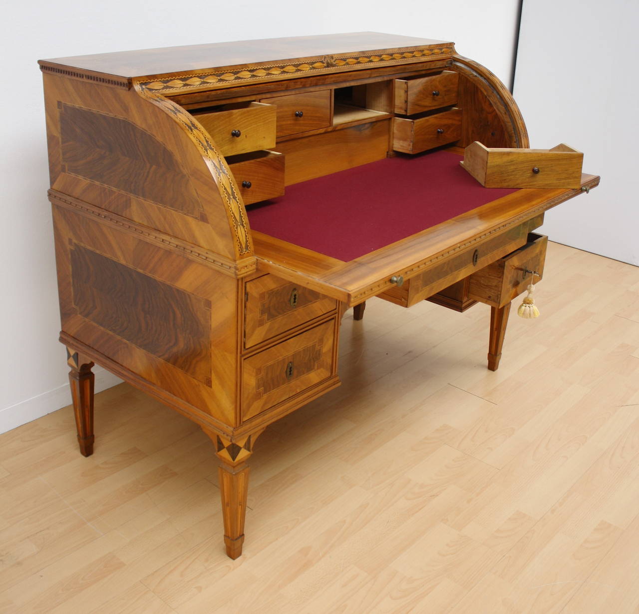 Austrian 18th Century, Classicism Roll-Top Writing Desk For Sale