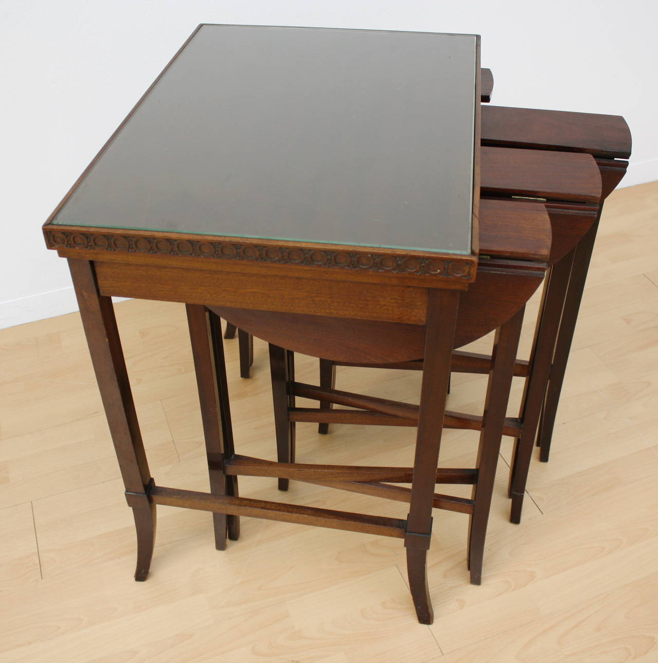 Mahogany Nesting Tables For Sale 1