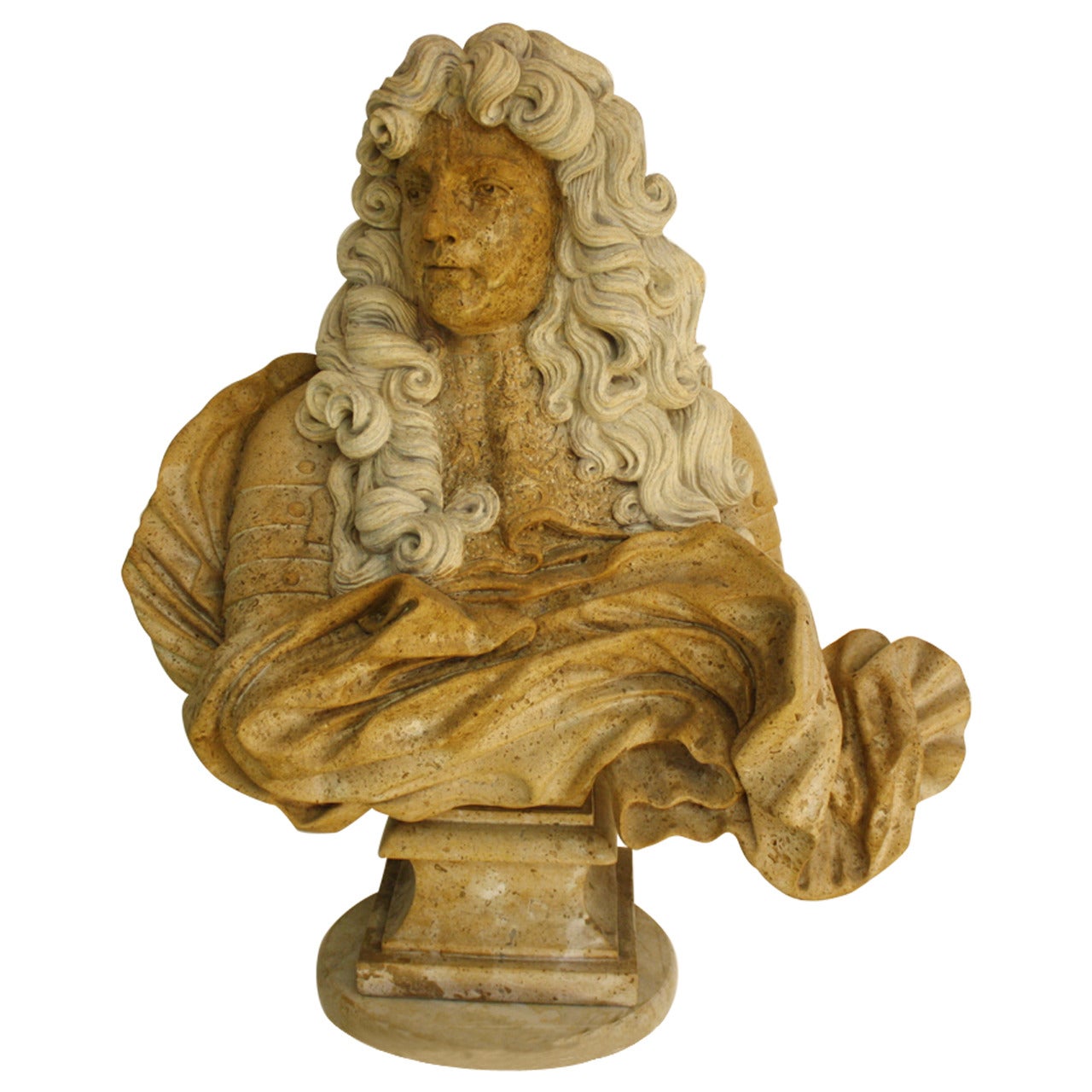 Portrait Bust of King Louis XIV For Sale