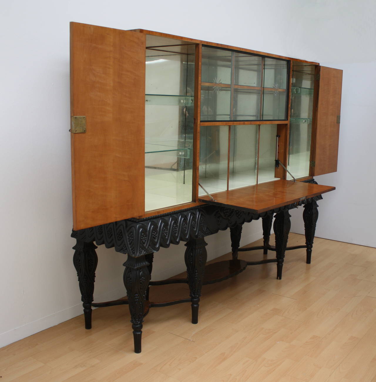Early 20th Century Austrian Art Deco Dry Bar Cabinet For Sale