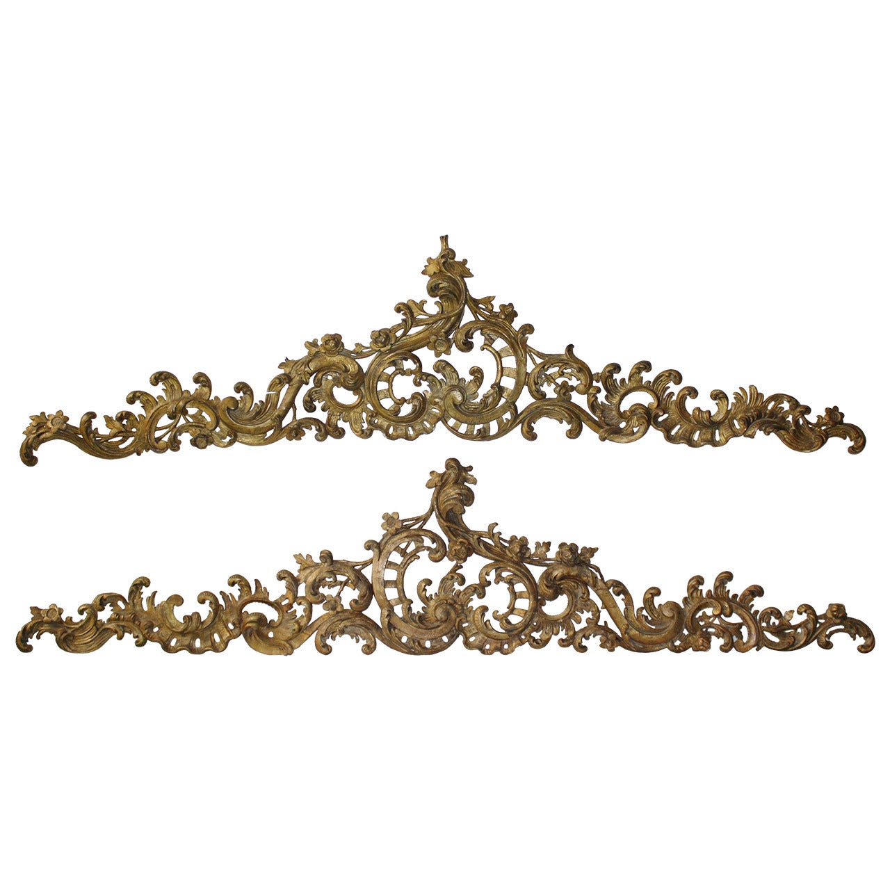 Pair of Exceptionally Baroque Supraportes For Sale