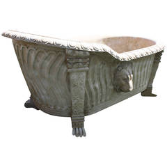 Used Hand-Sculpted Marble Bath Tub