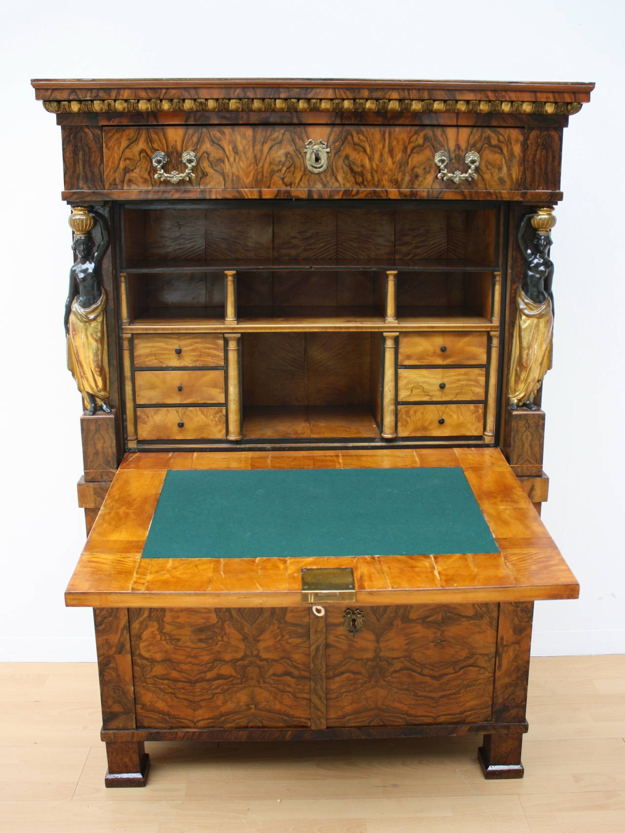 19th Century, Early Biedermeier Secretaire a Abattant