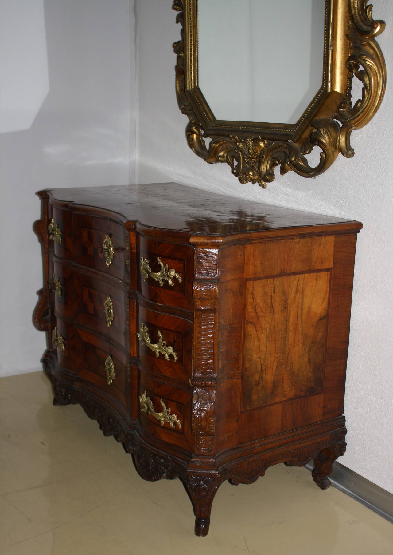 Early 18th Century 18th Century, Baroque Three-Drawer Chest For Sale