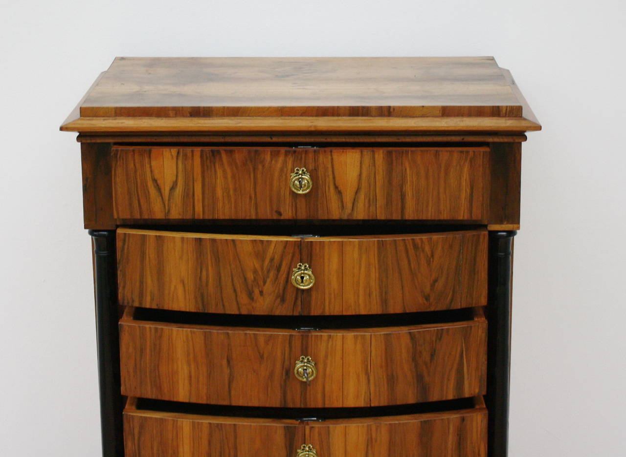Early 19th Century Tall Biedermeier Eight-Drawer Chest For Sale