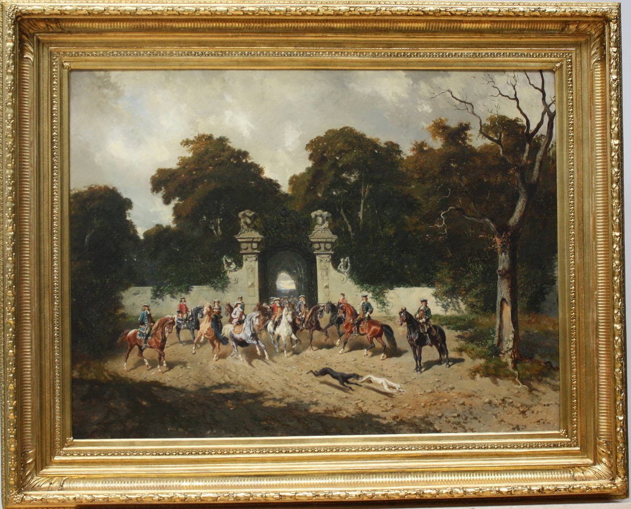 19th Century "The Baronial Mort" Oil Painting by Alexander Ritter von Bensa