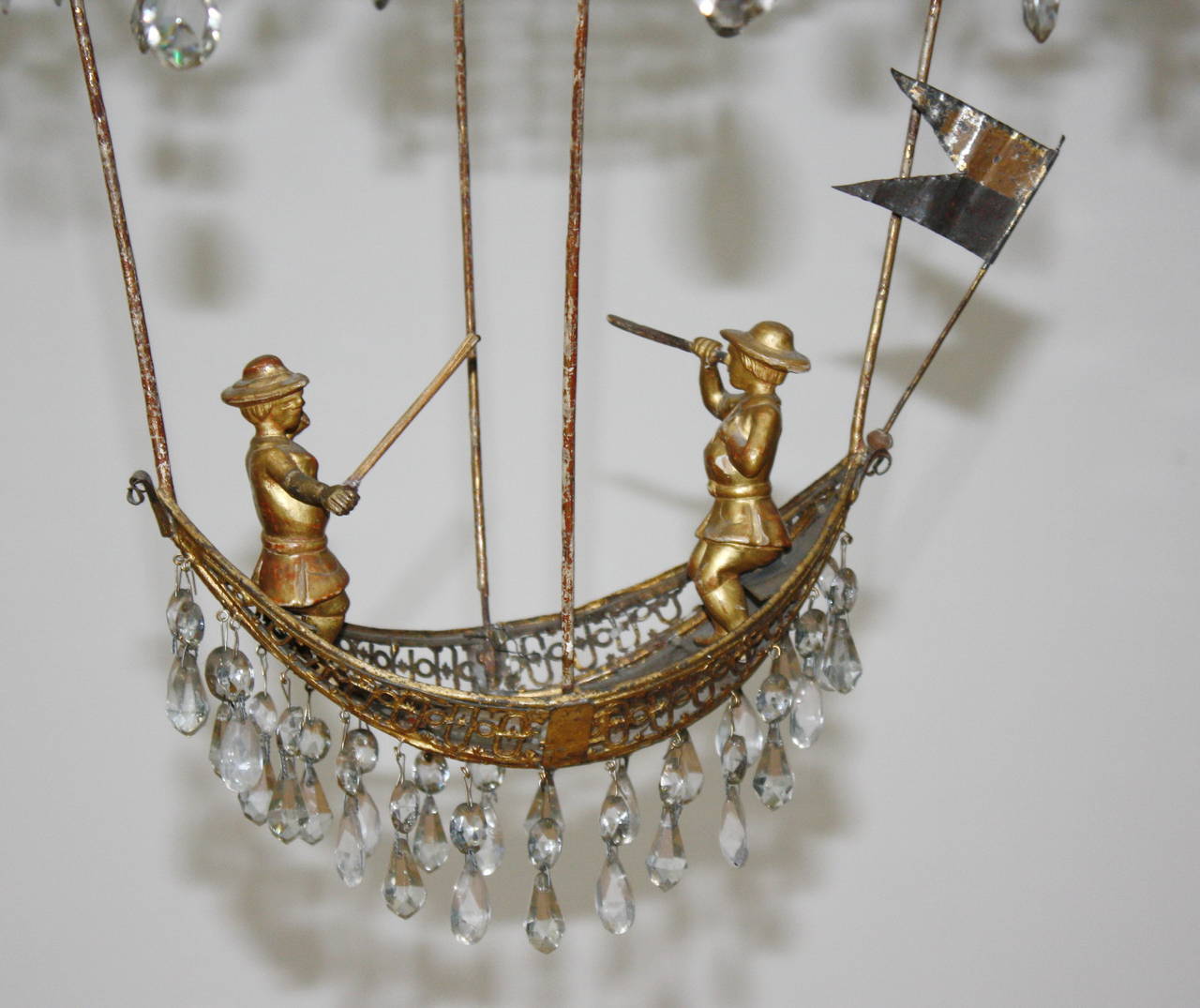 Crystal 18th Century Pair of Montgolfier Chandeliers For Sale