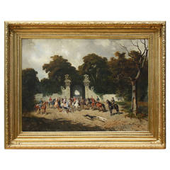 19th Century "The Baronial Mort" Oil Painting by Alexander Ritter von Bensa