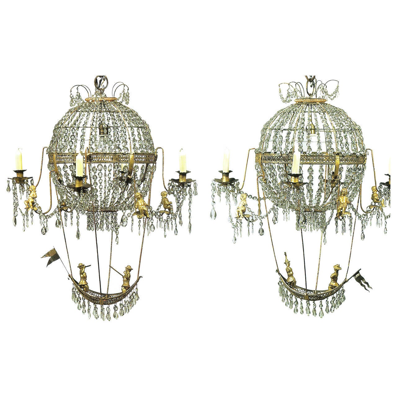 Pair Of 18th Century Religious Chandeliers For At 1stdibs 18th Century Pair Of Montgolfier Chandeliers