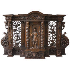 Antique 17th Century Fine Carved Renaissance Tabernacle